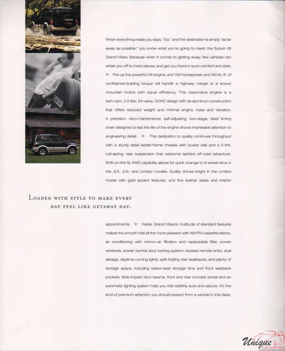 2000 Suzuki Brochure Page 1